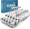 FIXXIA Schlauchschellen Set aus Edelstahl, ⌀ 8-16mm, 16-25mm, 25-40mm, 40-60mm Schraubschelle rostfrei, Schlauchklemmen Sortiment für Waschmaschine, KFZ, Pool, Mini Bandschelle aus Metall (je 5 Stück)