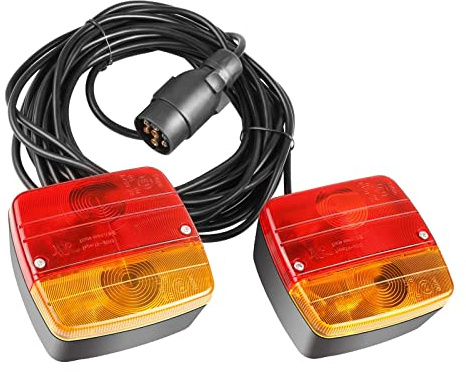 WANGCL Trailerlampor magnetisk LED släpvagn bogsering kit 7,3 m kabel med 7-stiftskontakt 12 V 21 W