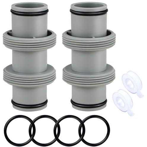 LOEPENLE 2 Pool Schlauchverbinder 38mm,Poolschlauch 38mm Verbinder,Schlauchverbinder Poolschlauch,38mm Poolschlauch Adapter für Intex Bestway Coleman,Pool Anschlussset 38mm,Pool Schlauchverbinder