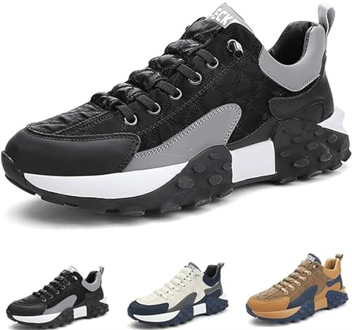 Sneaker Ortopedica Comfort da Uomo 2024, Scarpe Ortopediche Slip-on da Uomo 2024, Scarpe da Passeggio perfette for alleviare Il Dolore ai Piedi Softsfeel da Uomo (Color : Black, Size : 45)