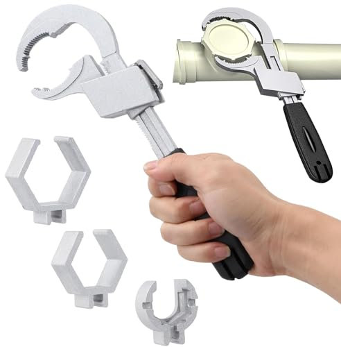SHIQUAN Chiave a Doppia Estremità Regolabile,Chiavi Universali a Doppio Attacco,Multifunzionale Acqua Tubo Chiave (B)