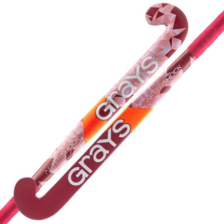 GRAYS Aftershock Ultrabow Wooden Hockey Stick - Pink/Red - 32 - 2321732
