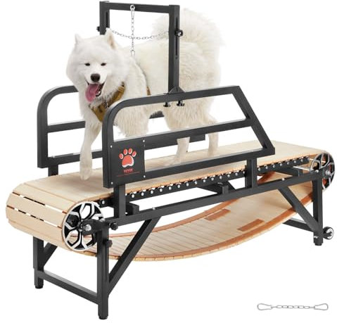 VEVOR Hundelaufband für mittelgroße Hunde, 100 kg, Hundelaufmaschine mit verstellbaren Rampen, Dog Pacer Slatmill für Hunde, Haustier-Laufband-Trainingsgerät für Indoor-&Outdoor-Übungen, 190x56x143cm