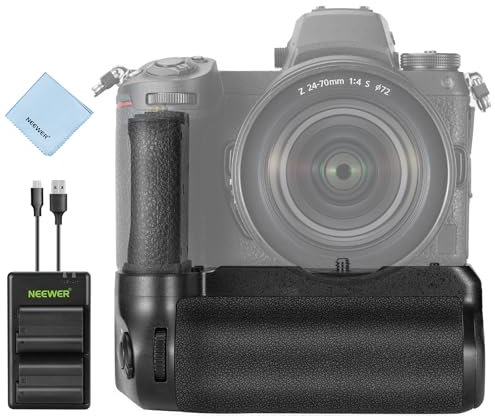 NEEWER MB-N11 Vertical Battery Grip with 2 Pack 2400mAh EN-EL15c Replacement Batteries, USB Dual Channel Charger, Cleaning Cloth Compatible with Nikon Z6 II and Z7 II Camera