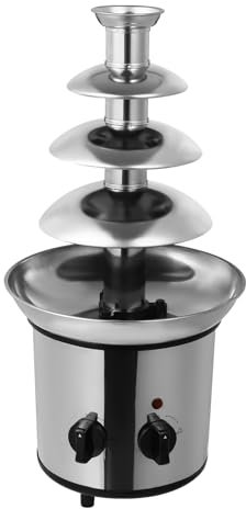 Schokoladenbrunnen 4 Etagen Schokobrunnen Schokofondue,Edelstahl Fließfunktion Schokoladenfondue-Brunnen,Für Party Restaurant Heimgebrauch 170W Weiß 21.5 * 45cm