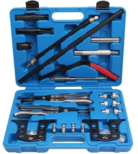 DTYBJN Compressore Molle della Valvola Kit compressore per Molle valvole Testata Motore Auto, pinze per Morsetti valvole Staccabili, Strumento per la rimozione e la Sostituzione del paraolio