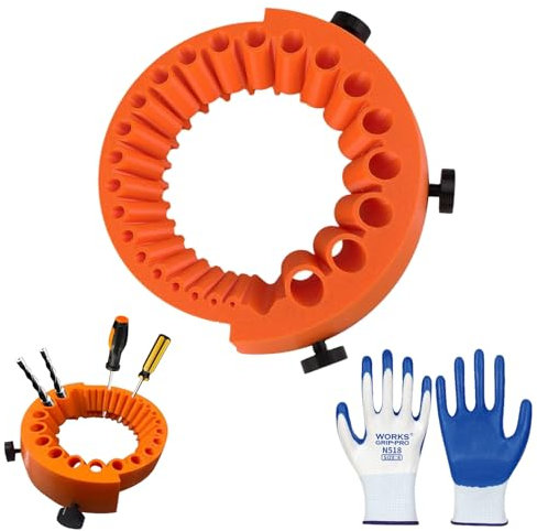 Drill Bit Sharpener, Angle Grinder Drill Bit Sharpener for 2-13mm Drill Bits, Compatible with 125mm Grinder, Includes Gloves for Safe and Efficient Sharpening of Metal, Wood, and Plastic Drill Bits