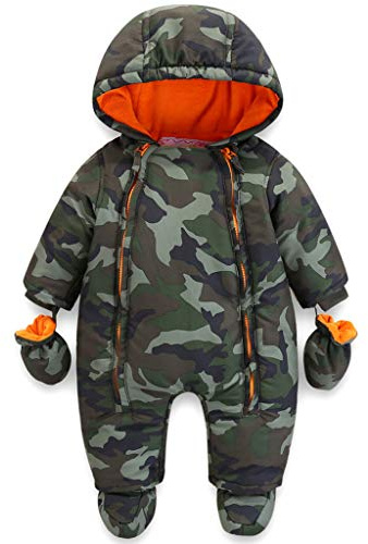 Vinteroverall med huva för baby med handskar och fötter flickor pojkar varmt klädset