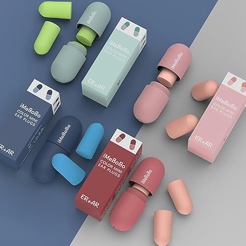 Capsule earplugs are Specially Designed for Sound Insulation and Sleep. Noise-reducing Sleep earplugs with Portable Boxes, 38dB Noise Reduction, are Suitable for Sleep and Study. (Blue)