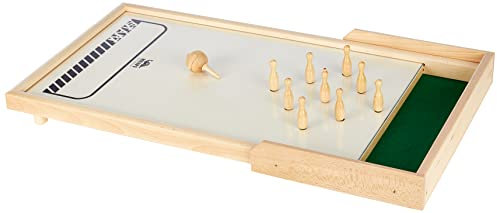 Weible Spiele 3105007 10500 - Meraner Tischkegelspiel, Holz/Beige