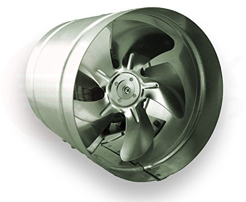 MKK Axialer Rohrventilator Ø 200 mm 400m³/h Rohrlüfter Lüfter Hochdruck Ventilator Abluft Gebläse Metall Radialventilator aRw