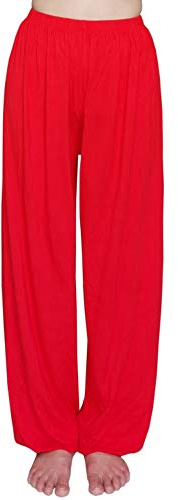 HOEREV Supermjuka Modal Spandex Haremsbyxor För Yoga Och Pilates,Röd,XL