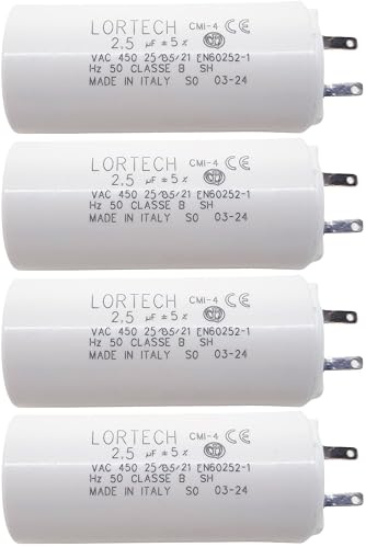 Set med 4 2,5µF kondensatorer för 6 Nm rullgardinsmotor. 2,8 mm stift