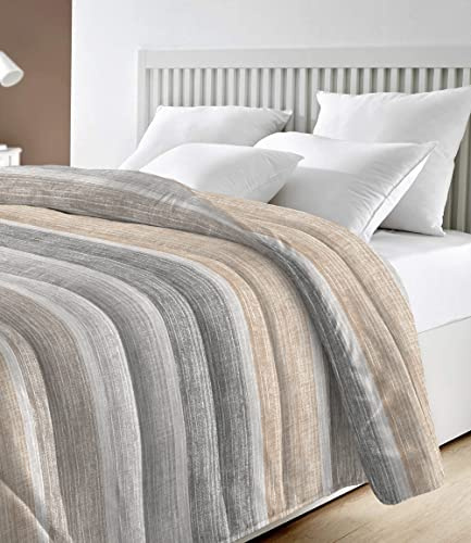 IlGruppone Trapunta Piumino Invernale Stampata Matrimoniale Caldo Piumone 250 Gr/mq Imbottitura Anallergica Traspirante Due Piazze - Riga - Matrimoniale