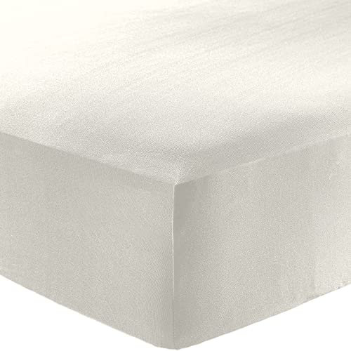 Erwin Müller Spannbettlaken Landsberg Microfaser Interlock-Jersey weiß Größe 90x190 cm - 100x200 cm