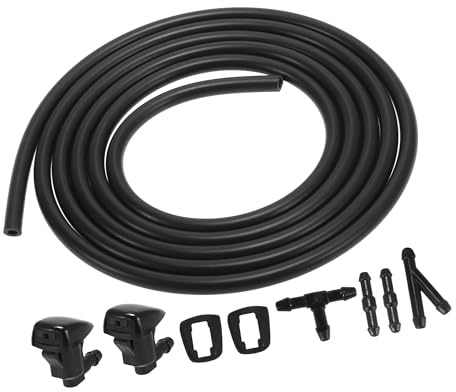 A ABSOPRO Kit Ugelli Lavavetro Parabrezza Anteriore 2.2 Metri Tubo Lavavetro con 4 Connettori per Jeep Grand Cherokee WK2