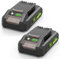 2 Pack 24V 4.0Ah Replacement Battery for Greenworks, ASUNCELL 4000mAh Lithium-Ion Battery Compatible with Greenworks 24V Cordless Power Tools with LED indicators