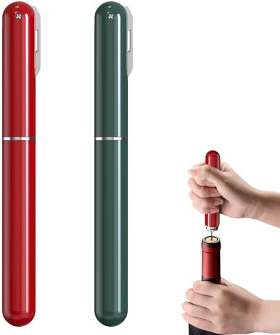 FBBULES 2 PCS Tire-Bouchon Pompe à Air 2-en-1 avec Coupe-Capsule, Ouvre-Bouteille à Pression d'air pour Bouteilles pour Maison, Restaurant, Fête, Cadeaux pour les Amateurs de Vin