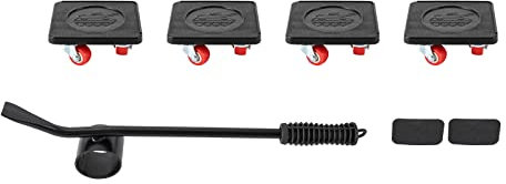 Juego de ruedas de transporte para muebles, sistema de deslizamiento de muebles con elevador de carga, juego de transporte de muebles con ruedas giratorias de 360 grados, ruedas giratorias de 360