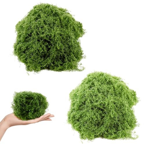 Glanxy 100g kunstmoos zum dekorieren künstliches moos deko moos zum basteln，Kunstmoos, Moosbild, Kunst Moos, Fake dekomoos bastelmoos Künstliches Moos für Aquarium, Wände, Weihnachtsdekoratio
