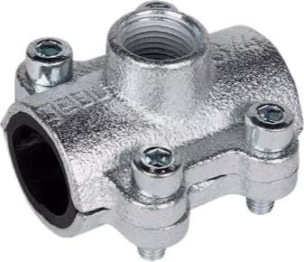 Collare di Derivazione con Filettatura Femmina in Acciaio Zincato Prodotto (Ø 1/2 x 1/2)