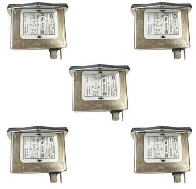 Juego de 5 filtros EMI RFI CA 250 V 10 A CW2C-10A-T supresor de línea eléctrica filtro de ruido