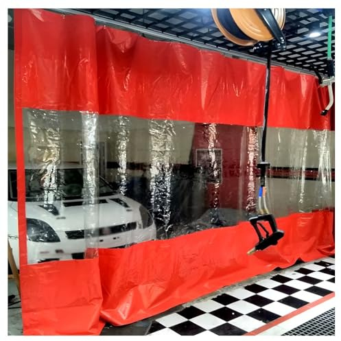 Cortinas divisoras de garaje con ojales, resistente al agua, resistente al agua, lona de vinilo para exteriores, 0,6 mm de grosor, PVC colgante