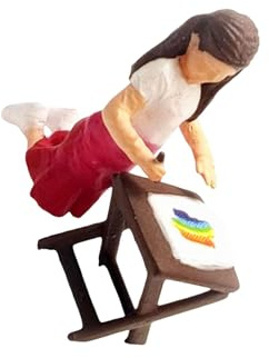YIXANNX Figure realistiche dipinte a mano in Per scala 1/64, modelli di persone in miniatura, migliorano i giardini delle fate e le scene decorative, figure di persone Per scala 1/64, disegno