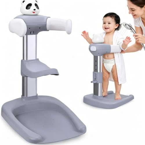 ALLUMK Support de bain bébé réglable en hauteur, base antidérapante