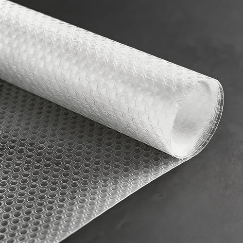 Lådmatta, lådmatta, vattentät skåpmatta, kan skäras till storlek för lådor, hyllor, skåp, kylskåp (transparent, 60 × 500 cm)