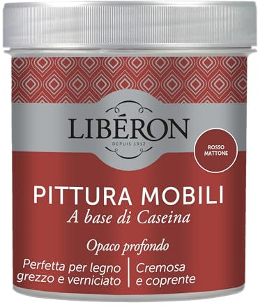 Libéron Pittura Mobili a base di Caseina Rosso Mattone 0.5 L