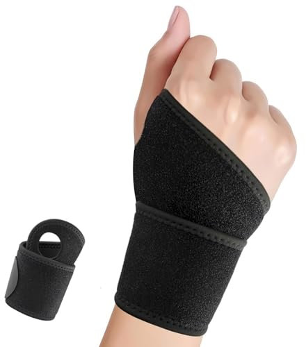 HSLPSM Handgelenk Bandagen, SehnenscheidenentzüNdung Handgelenkbandage, Leichte Handgelenk Bandagen, Handgelenkbandage für Karpaltunnel, Einstellbar Handgelenkschoner für Rechts/Links (Schwarz)