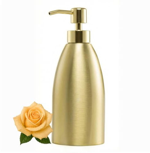 Emarful 304 Stainless Steel Soap Dispenser 16oz Rust-Proof Liquid Soap Pump Bottle for Kitchen or Bathroom Countertop Hand Dish Lotion Leak-Proof (Matte Gold)
