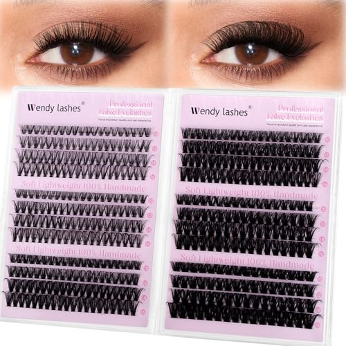 Pestañas Postizas Individuales 6 Estilos Pestañas Pelo a Pelo 30D-40D-50D-60D-80D-100D C-Curl Cluster Lashes 10-16mm Naturales Extensión De Pestañas DIY Para Principiantes