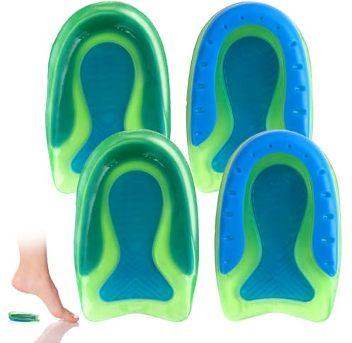 4pack-Gel Heel Cups for Shoes，Shock Absorbing Heel Cups for Heel Pain Relief, Ankle Pain, Plantar Fasciitis, Heel Spurs, Lightweight and Supports for Kids (Kid's 1-4)