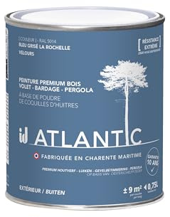 ID Peinture bois extérieurs - RAL 5014 Bleu grisé La Rochelle - 750ML - ATLANTIC