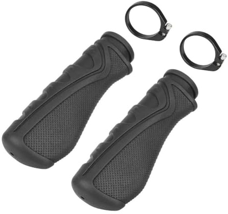 MonoSora Empuñaduras de manillar, cubierta antideslizante de goma suave con absorción de golpes, compatible con scooters eléctricos y bicicletas para tubos de manillar de 22 mm, color negro