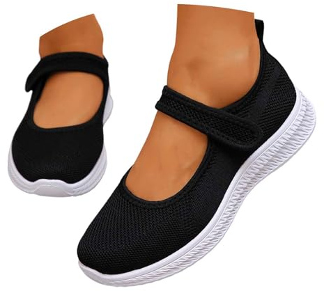 Scarpe da donna senza dita Nuqqichongtian, sneaker per diabetici, leggeri, traspiranti, a maglia ortopedica, scarpe da passeggio comode, larghe, per piedi all'aperto, scarpe sportive, da corsa, marine