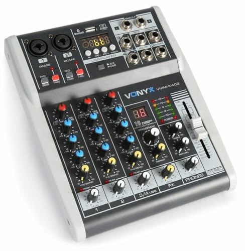 Vonyx VMM-K402 4-Kanal-Mischpult mit Bluetooth und Effekten