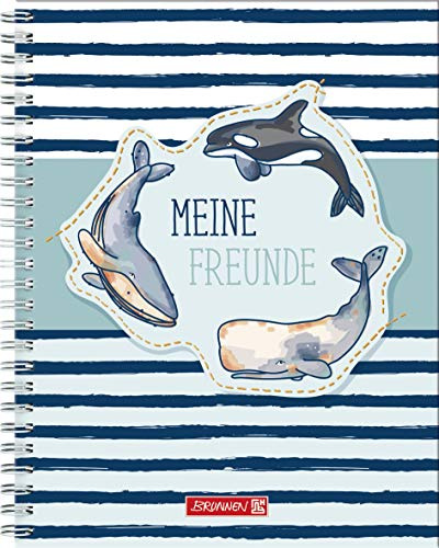 Brunnen vändebok Happy Ocean – mina vänner – med Stickern Fans of Earth
