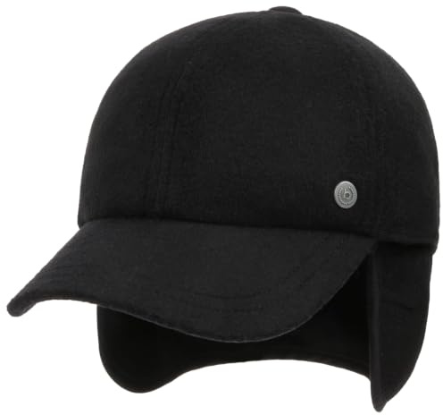 Bugatti Windstopper Gore Cappellino da baseball, invernale, da donna/uomo, made in the EU, chiusura posteriore, con ombrello, ombrello, Nero , XL