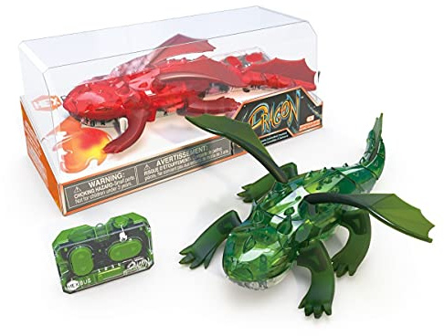 Hexbug - Drago telecomandato - Giocattolo ricaricabile per bambini - Figura di dinosauro robotico regolabile - I colori possono variare