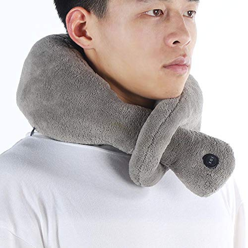 Rotekt1740 face Massage Pillow, Vibrating Massaging Neck Pillow, Massage Cushion, Relax Muscles Relieve Stress for Office Home Travel, Grey