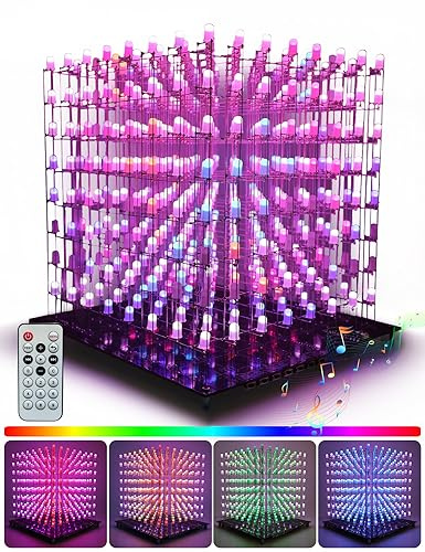 iCubeSmart 3D Led Cube Kit DIY Electronics Kit Soldering Project(3D8RGB-KIT)