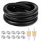 URAQT Benzinschlauch Kit, 2 Meter Ø 8 mm Kraftstoffschlauch Ölschlauch Dieselschlauch mit 10 Stücke Schlauchschellen und 2 Stück Benzinfilter für Auto Motorrad Roller