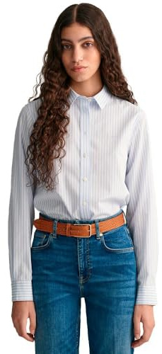 GANT REG POPLIN STRIPE SHIRT, Camicia da donna Donna, Blu ( LIGHT BLUE ), 42