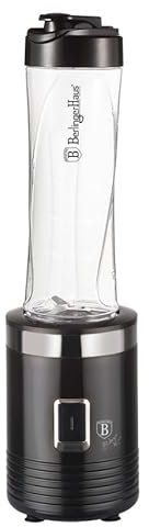 Berlinger Haus, Smoothie Maker, Noir/Argent, Collection Black Silver, Stick en acier inoxydable, Bouton ON/OFF, 500 ml, Blender portable, Smoothie Mixeur