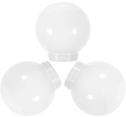 EXCEART 3 StüCk Acryl Kugel Lampenschirm in Weiß FüR AußEnbeleuchtung Und Wandlampen Handgefertigt Leicht Und Langlebig Ideal FüR Garten Und Terrassen