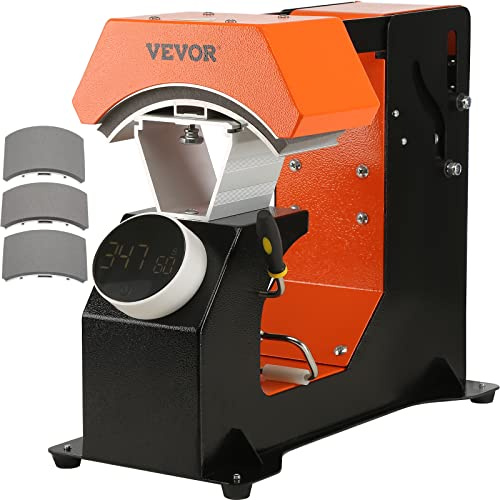 VEVOR Macchina Pressa a Caldo del Cappello Automatica 16,3x8cm 350W 3 Modelli, Termopressa per Cappellini Fai-da-te Funzione Automatica Controllo Tempo & Temperatura 40℃ - 210℃ per Nylon Lino Cotone