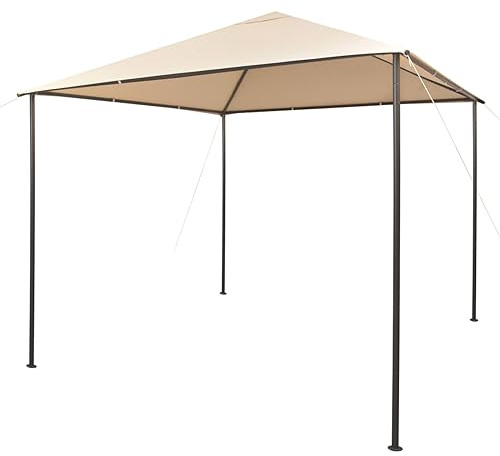 ShCuShan Gazebo Pabellón Carpa Toldo 3x3 m Acero Beige,Carpa Plegable Impermeable Carpa Exterior Resistente, Cenador Pop-Up Impermeable Para Fiestas Camping Mercado